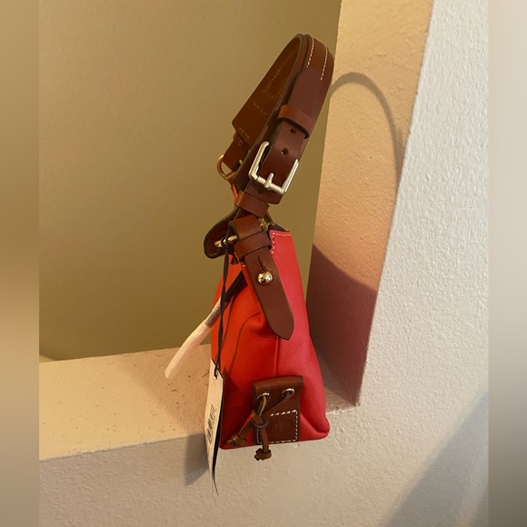Dooney & Bourke Red Leather Hobo Purse. NWT. Card and Dust Bag Included. - Picture 4 of 7